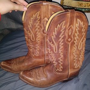 Old West Leather upper Cowgirl Boots